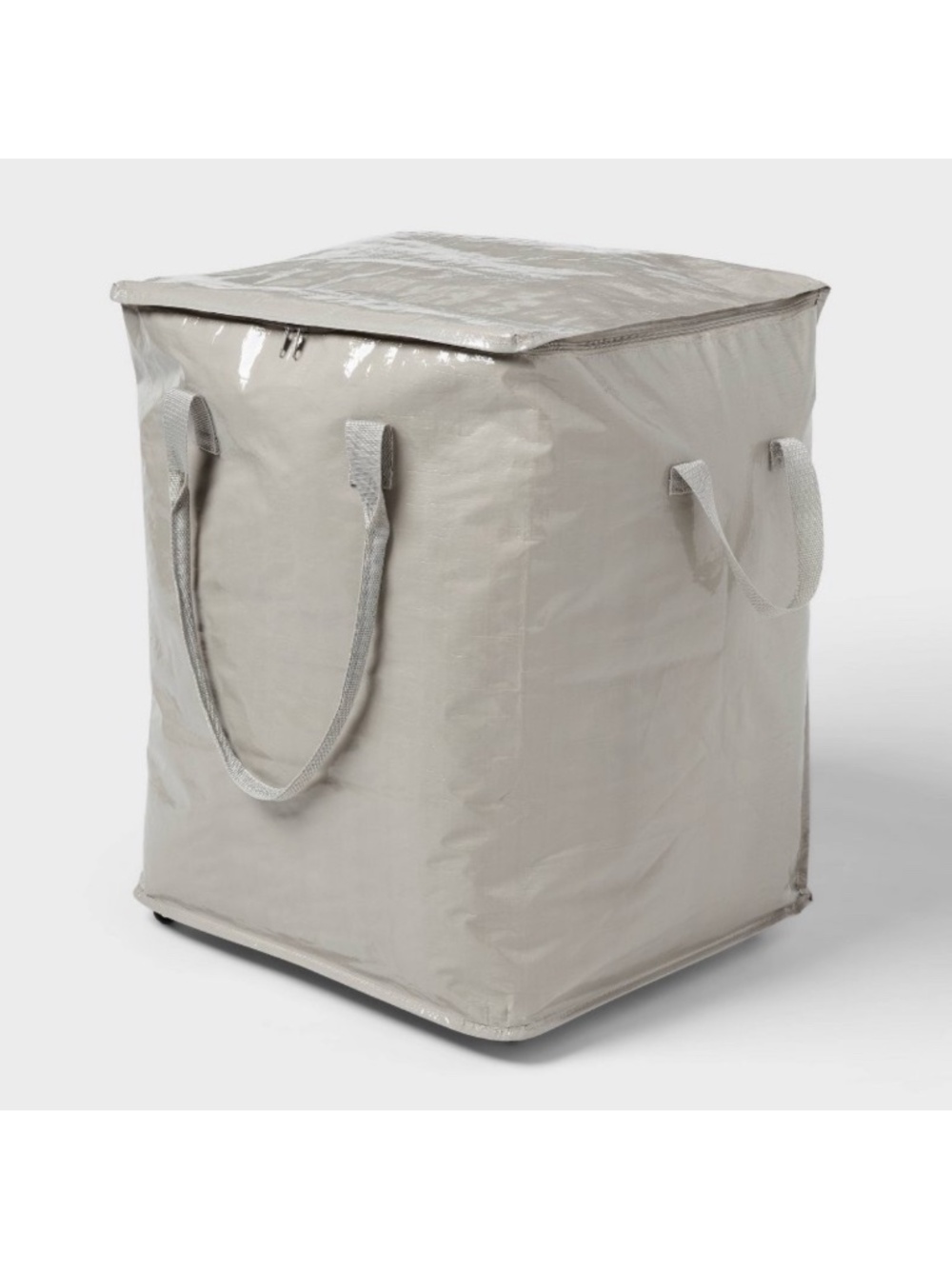 Brightroom Foldable Rolling Storage Bag with Wheels Gray Tote Storage